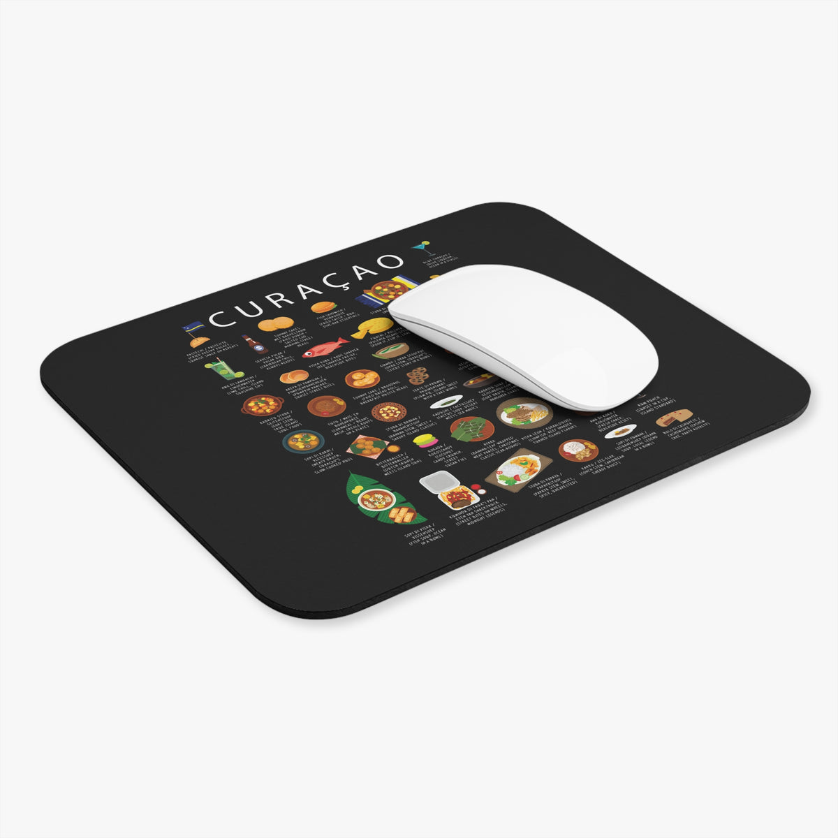 Curaçao Food Mouse Pad | Caribbean Cuisine | Pastechi Kabritu BBQ | Gift for Expats