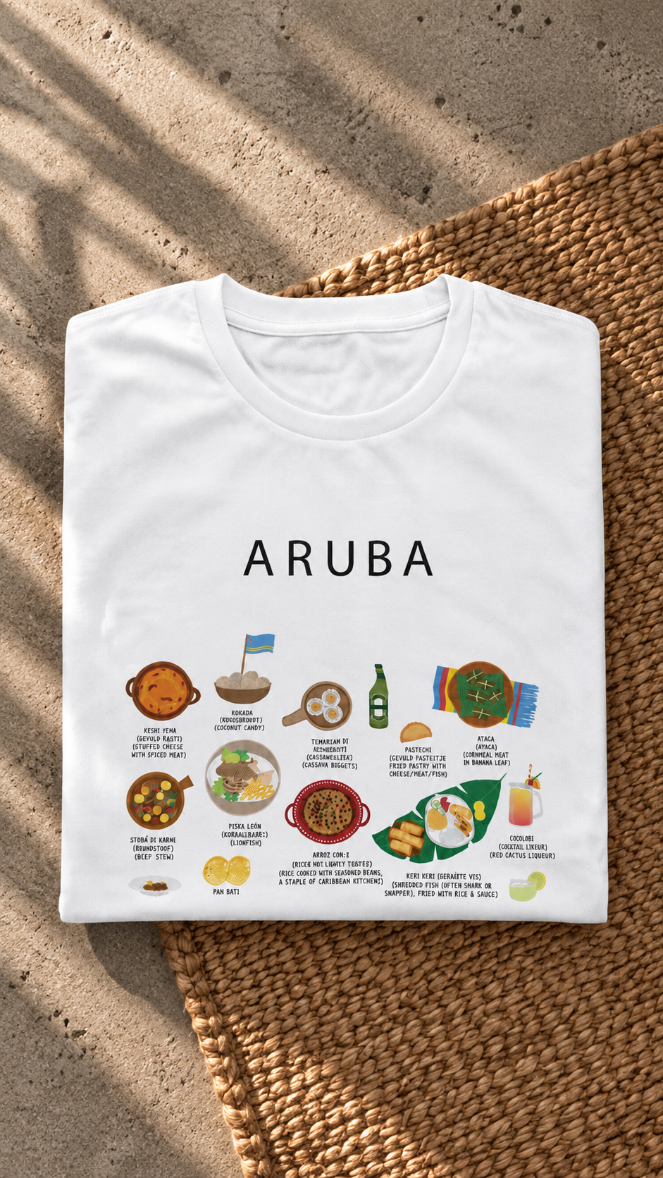 Aruba Foodie T-Shirt | Caribbean Cuisine, Expat Gift