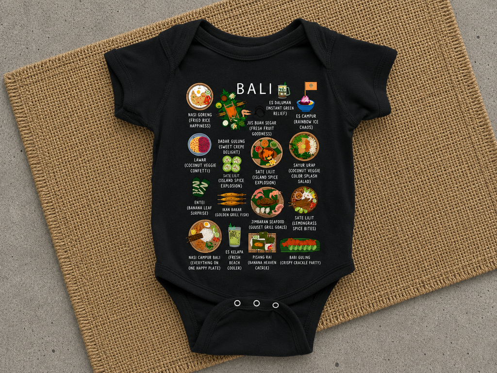 Bali Baby Onesie – Little Nasi Goreng Boss Balinese Food Infant Bodysuit