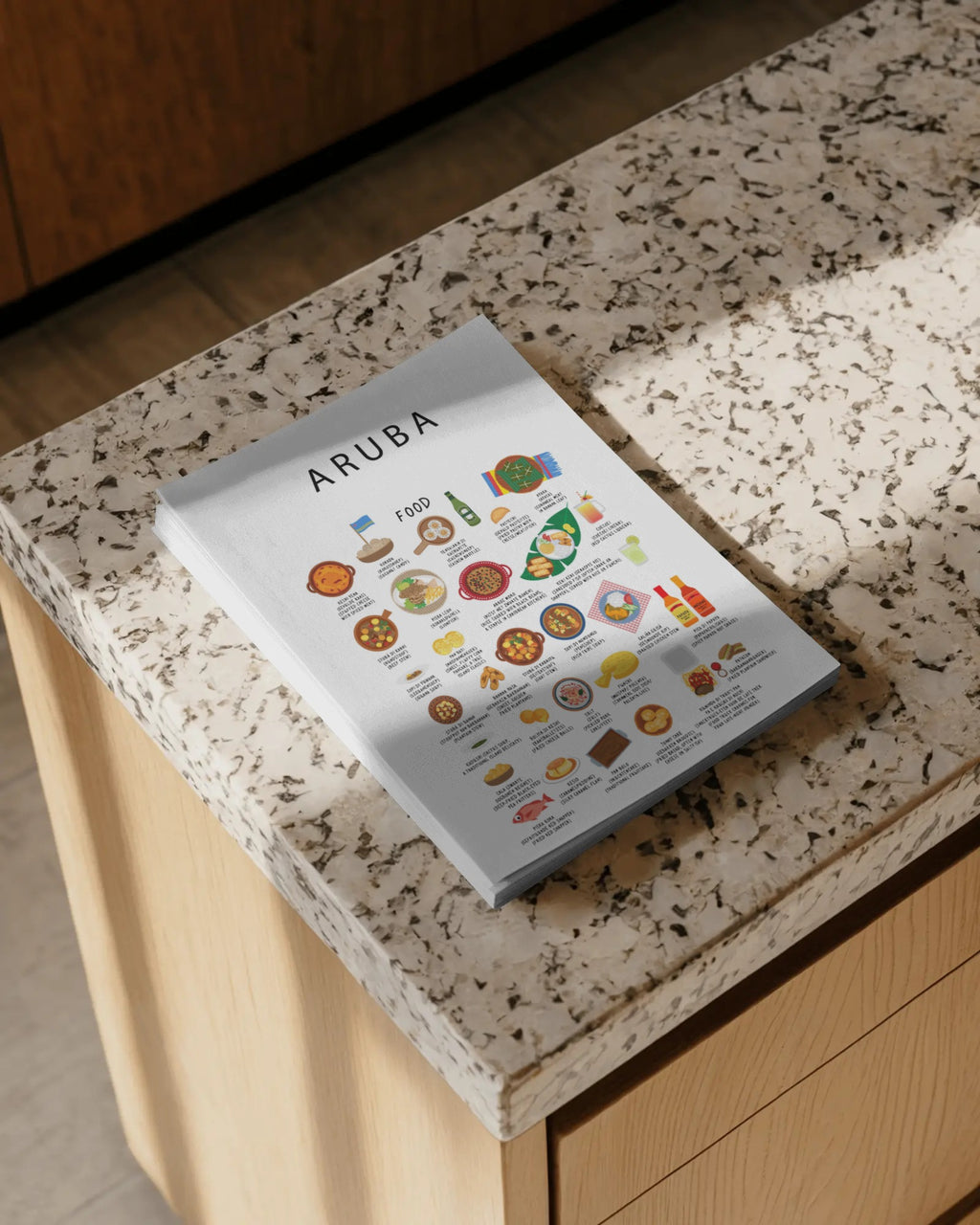 Aruba Food Poster White