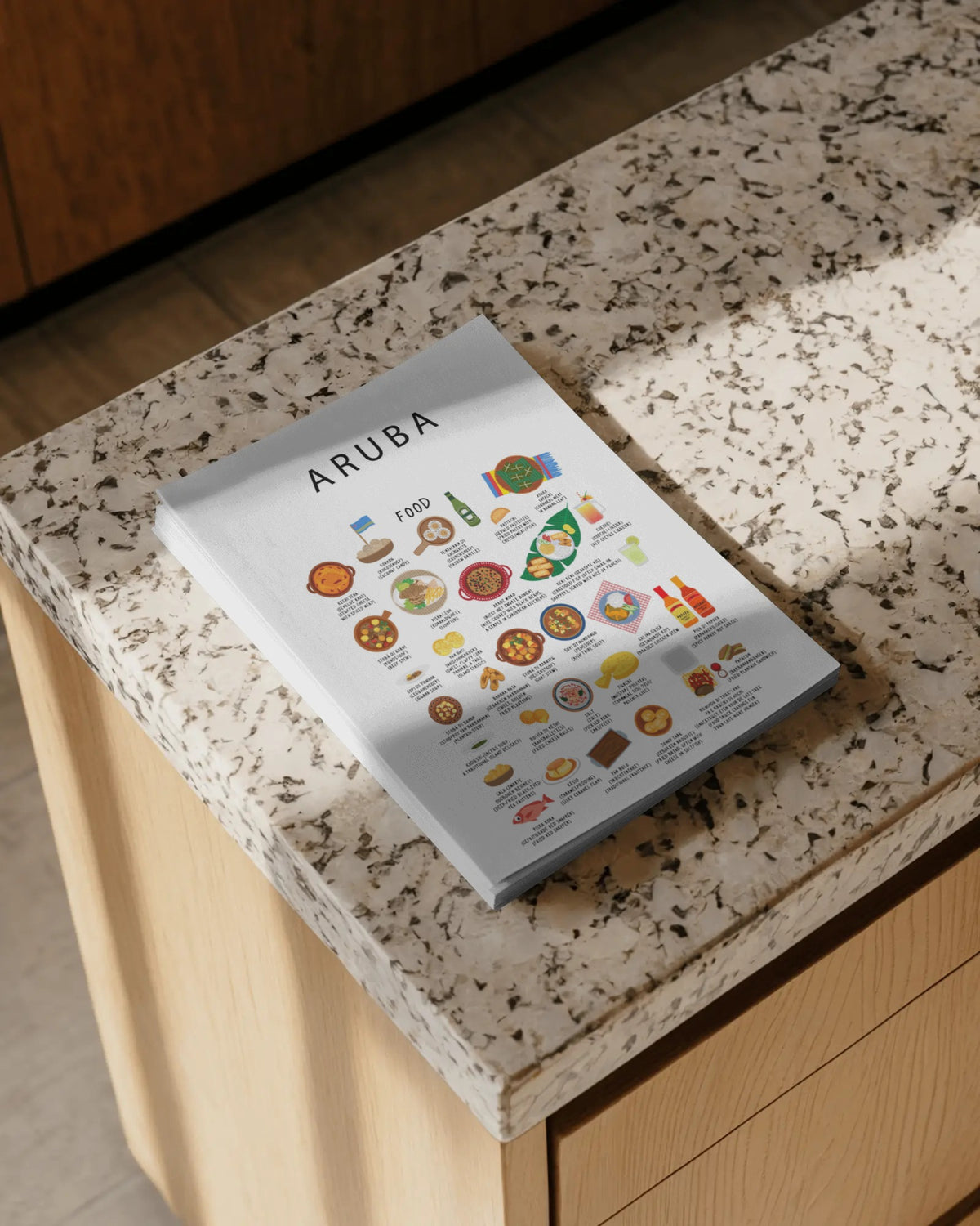 Aruba Food Poster White