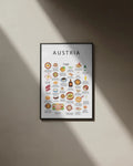 Austria Food Poster White