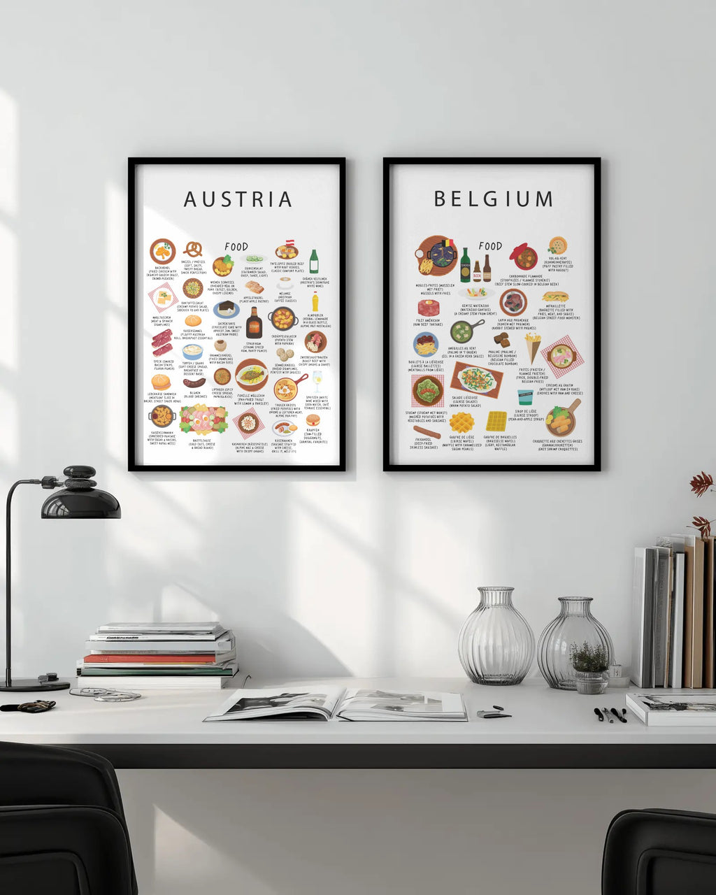 Austria Food Poster White