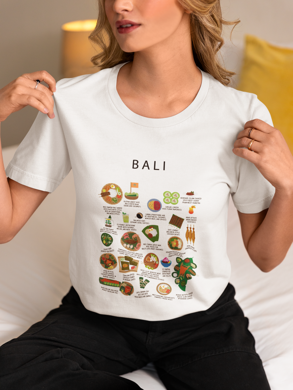 Balinese Foodie T-Shirt – Funny Nasi Goreng & Satay Gift for Bali Food Lovers