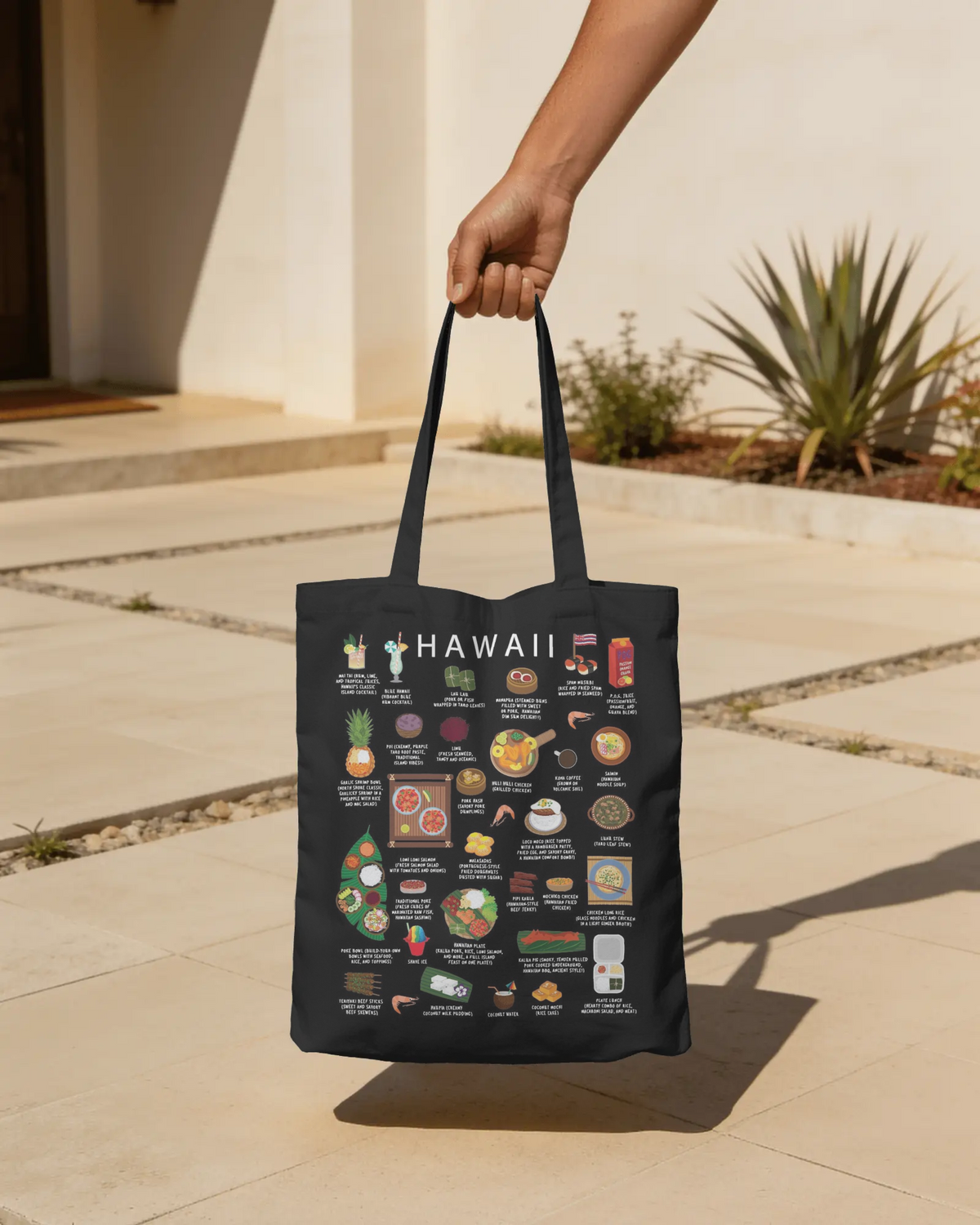 Hawaii Food Tote Bag | Poke Spam Musubi Loco Moco | Island Foodie Gift