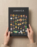 Jamaica Food Poster Black