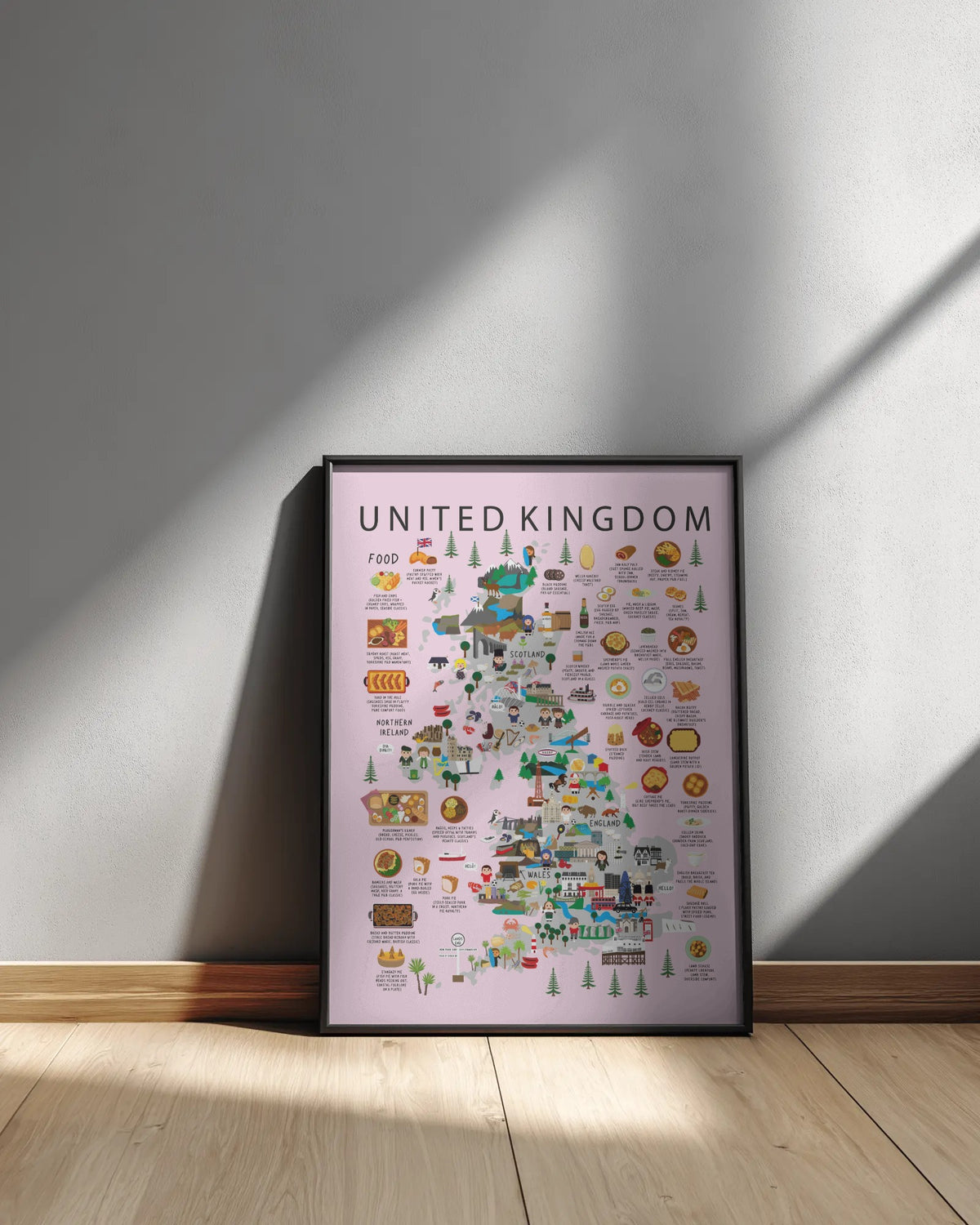 United Kingdom Kids Poster Pink