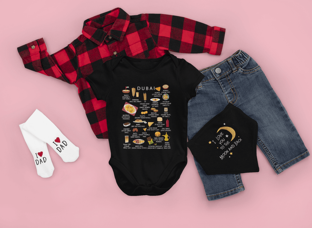 Dubai Organic Baby Onesie – Little Shawarma Boss Middle Eastern Food Infant Bodysuit