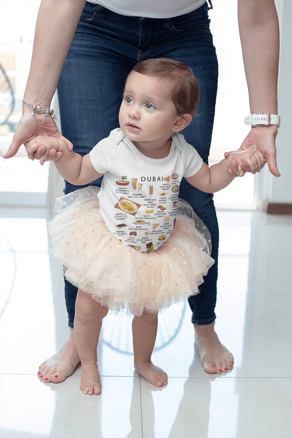 Dubai Organic Baby Onesie – Little Shawarma Boss Middle Eastern Food Infant Bodysuit