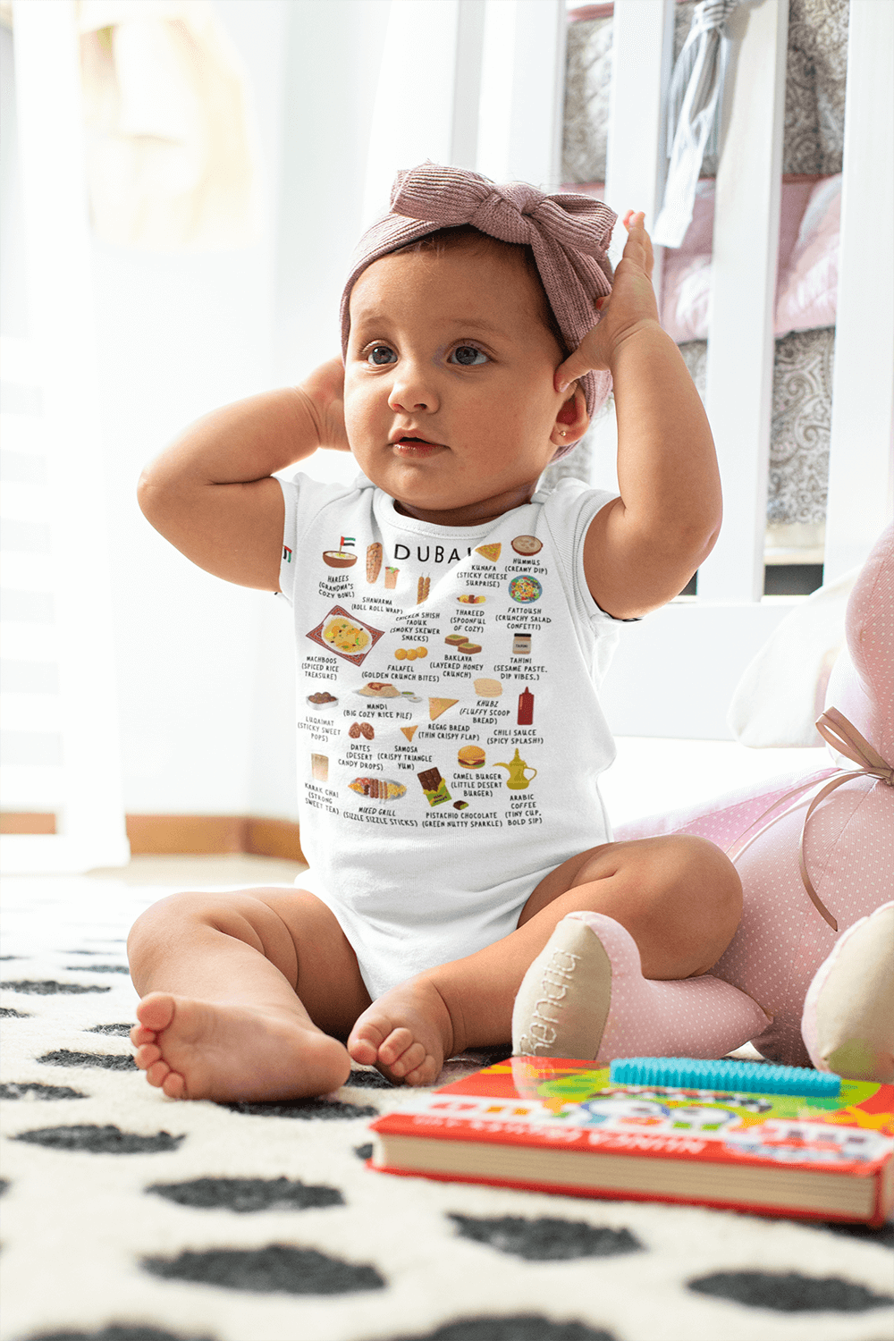 Dubai Organic Baby Onesie – Little Shawarma Boss Middle Eastern Food Infant Bodysuit