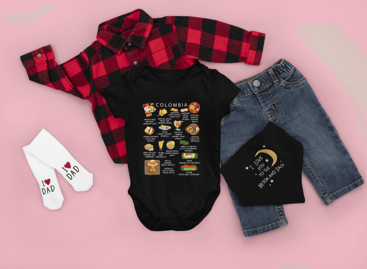 Colombia Baby Onesie – Little Bandeja Paisa Boss Colombian Food Infant Bodysuit