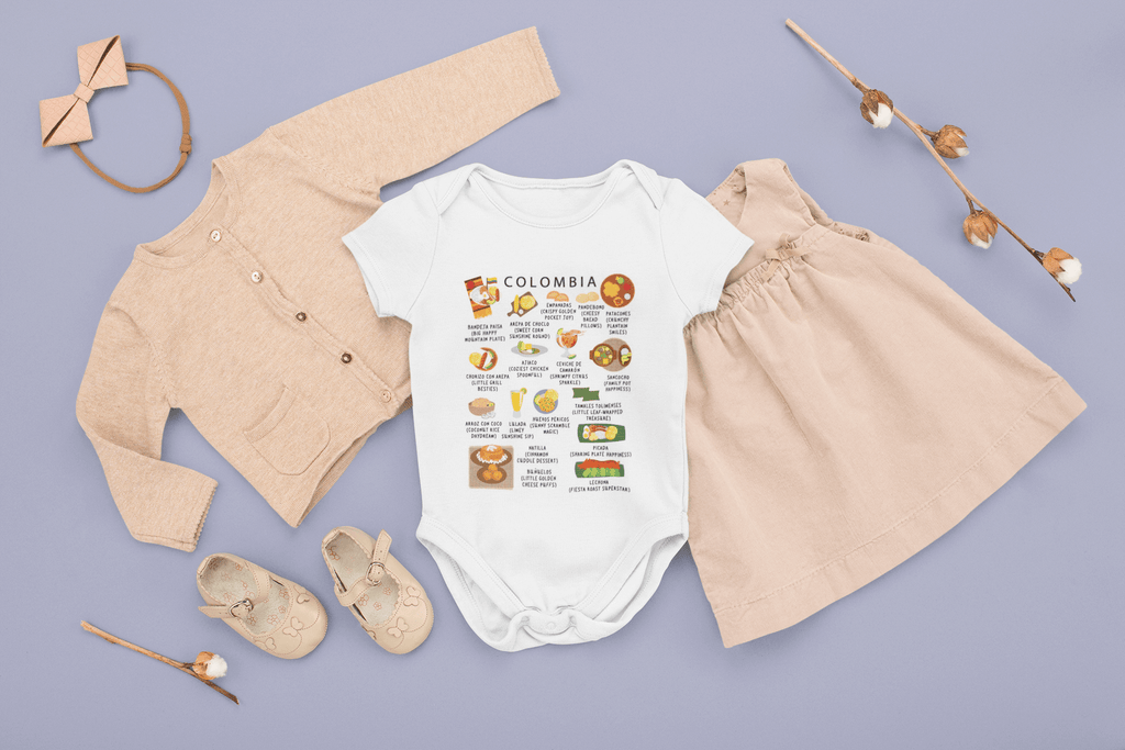 Colombia Baby Onesie – Little Bandeja Paisa Boss Colombian Food Infant Bodysuit