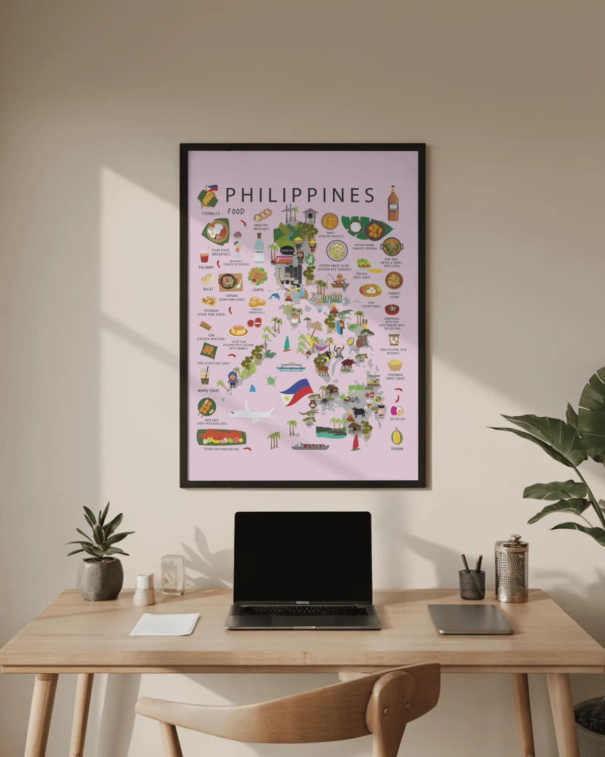 Philippines Kids Poster Pink
