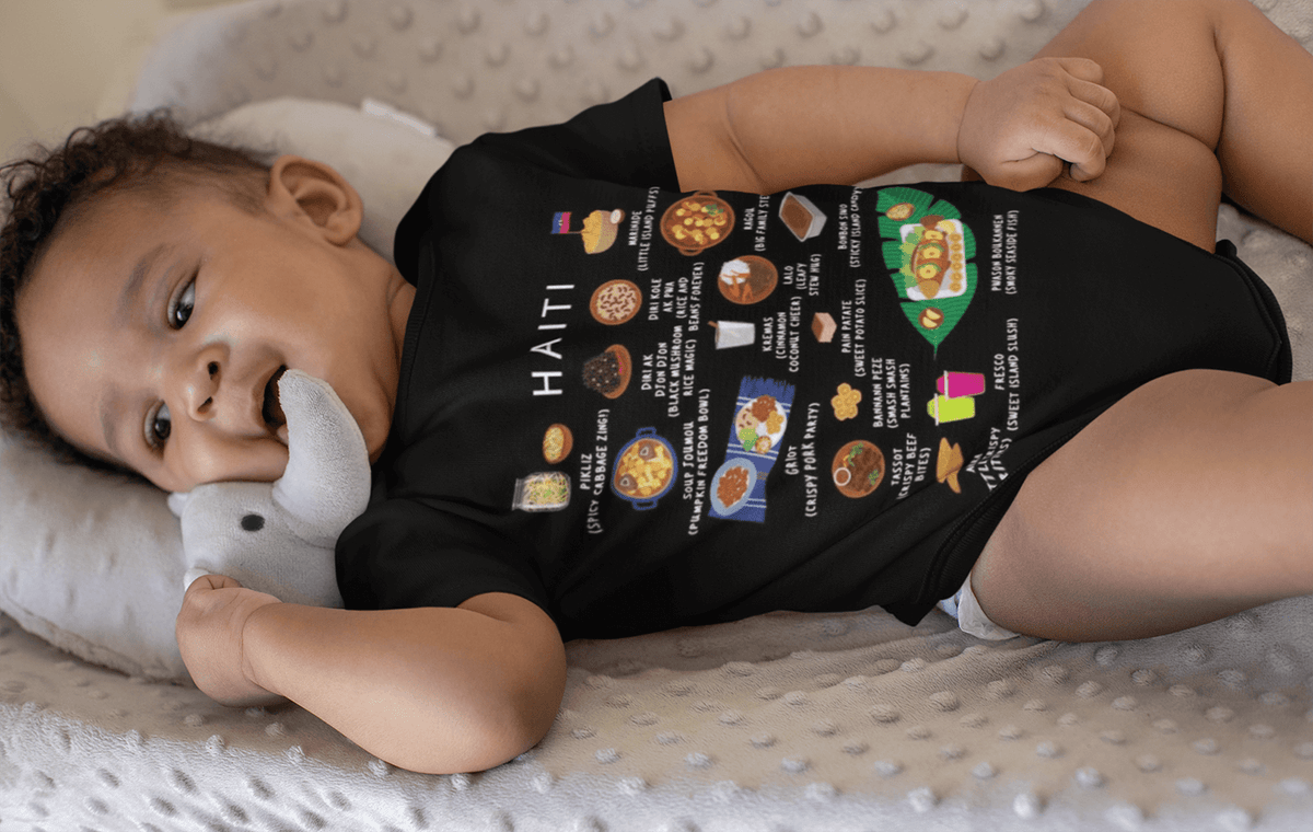 Haiti Organic Baby Onesie – Little Griot Boss Haitian Food Infant Bodysuit