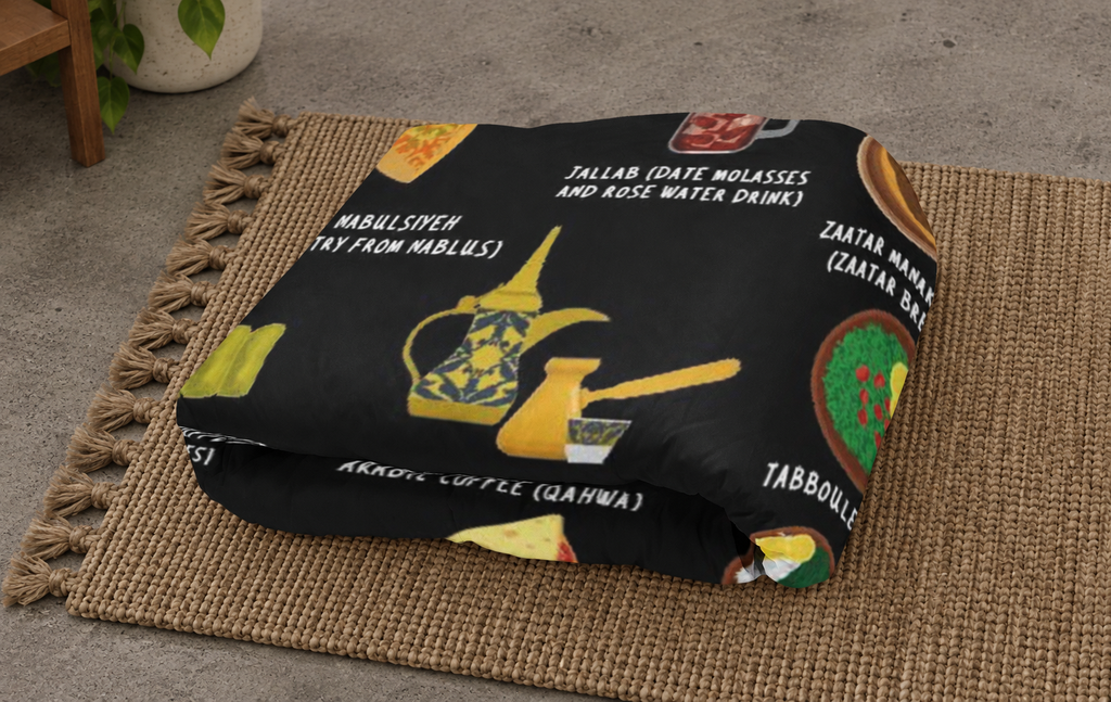 Palestine Plush Velveteen Blanket | Palestinian Culture | Soft Cozy Throw with Vibrant Designs | Perfect for Napping Snuggling and Home