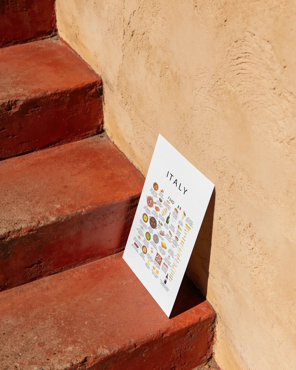 Italy Food Poster White